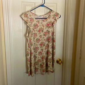 Floral flutter sleeve tank